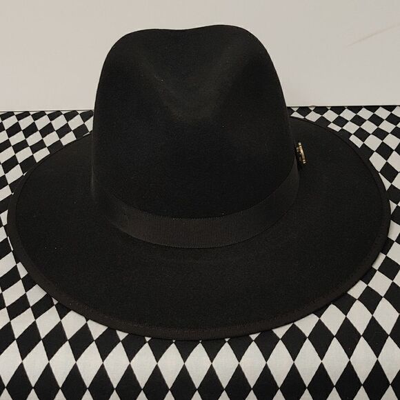 MEN'S MONTIQUE BLACK 100% WOOL FELT 3 1/8" BRIM RED BOTTOM FEDORA HAT. H80 - Picture 7 of 8